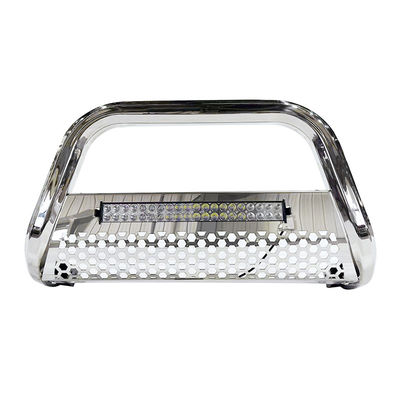 Paraurti anteriore in acciaio inossidabile per pickup Dongsui 4x4 con barra di protezione e luci a striscia per Hilux Ranger D-max