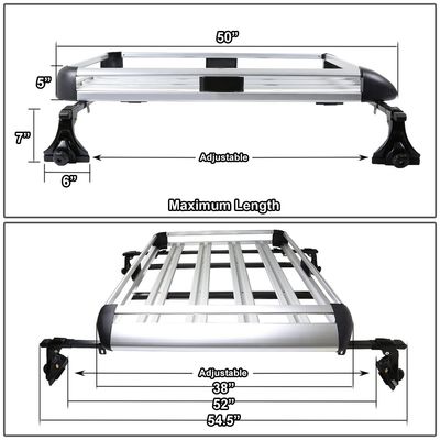 Stato nuovissimo di dimensione 100% universale di alluminio dello scaffale di tetto dell'automobile di Wholesale Top Grade del produttore dell'OEM