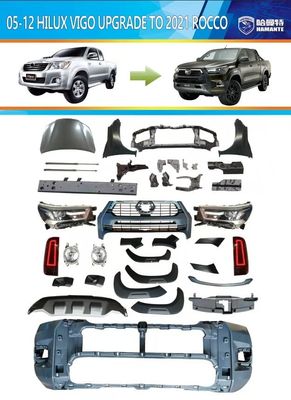 Aggiornamento di Front Rear Bumper Car Body Kit For Toyota Hilux Vigo 05-14 a Rocco 2021