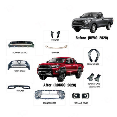 Produttore Wholesale Black Car Front Bumper Rocco 2020 dell'OEM 2021 corredi del corpo di ringiovanimento del viso