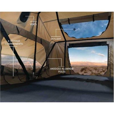 automobile di campeggio Shell Rooftop Roof Top Tent molle di Suv di viaggio di alluminio impermeabile del tessuto 4x4 con il lucernario