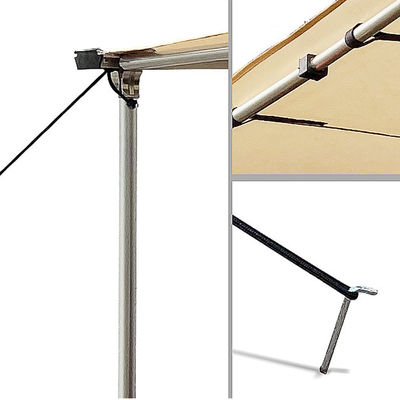 tenda fuori strada ritrattabile del lato dell'automobile della tenda 400D Oxford SUV del lato dell'automobile della tela 280G di 2X3m