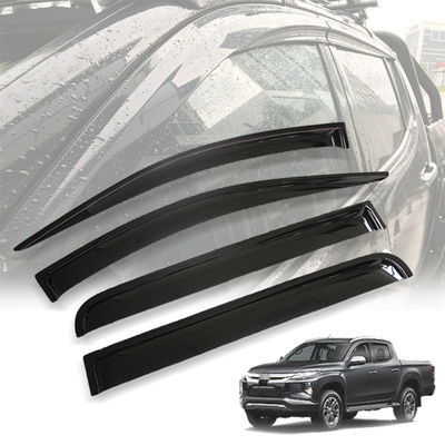visiera di plastica della finestra della porta di Sun della pioggia dell'automobile del nero del piatto di scivolo del camion 4x4