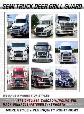 Paraurti per camion semi-rimorchio in stile classico Dongsui Factory, protezioni per cervi per Freightliner Cascadia, Volvo, International Prostar, Kenworth, Peterbilt, Mack Pinnacle